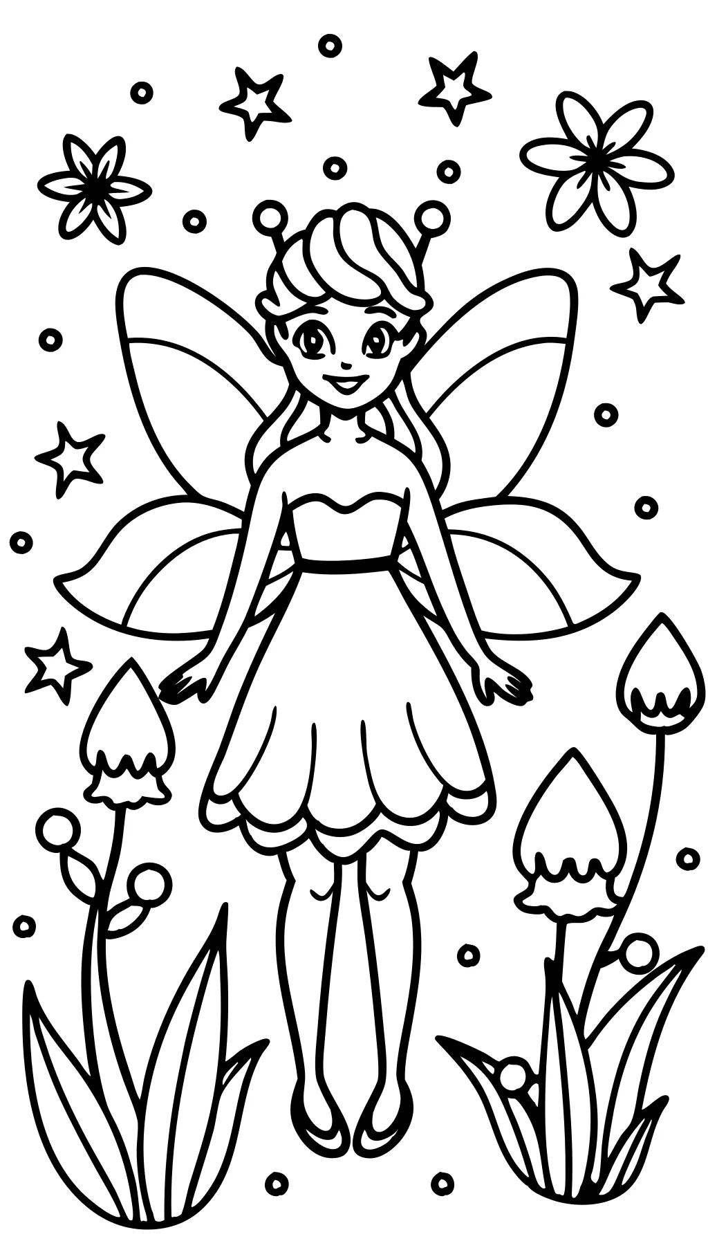 free fairy printable coloring pages